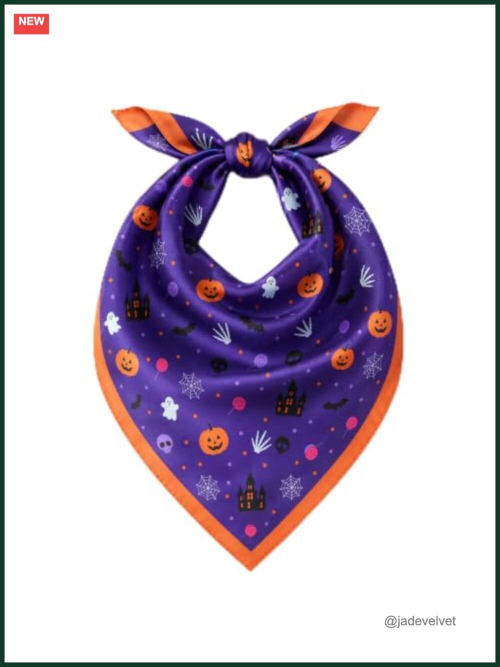 27x27 Satin Silk Blend Halloween Bandana Square Scarf Head Wrap